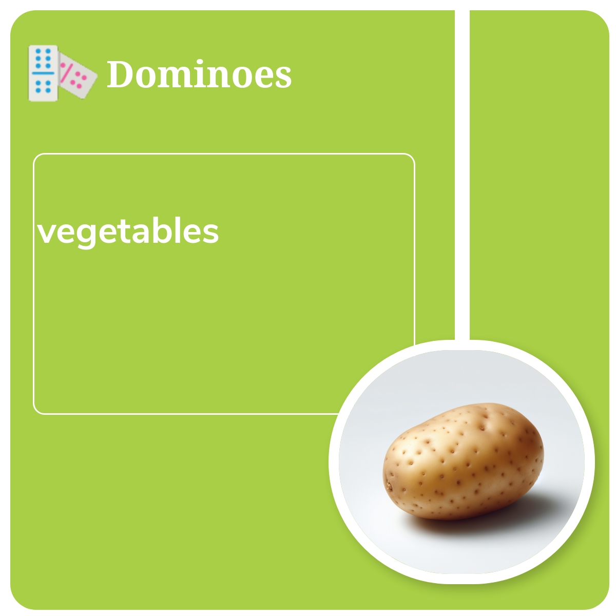 Dominoes - Set 1: vegetables