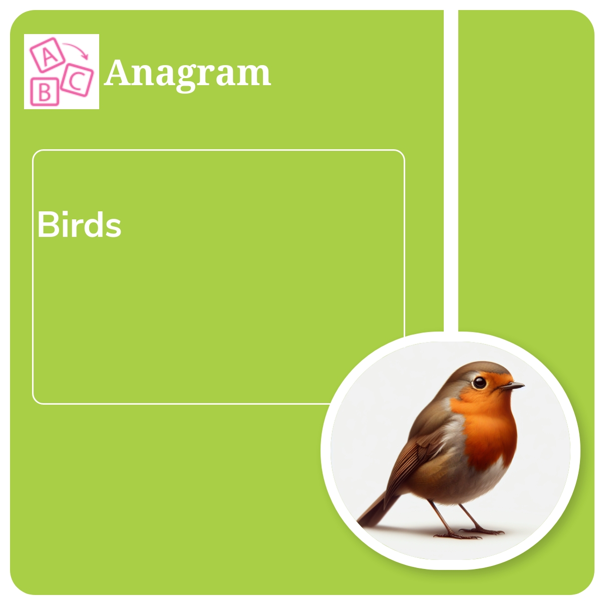 Simple Anagram: Birds