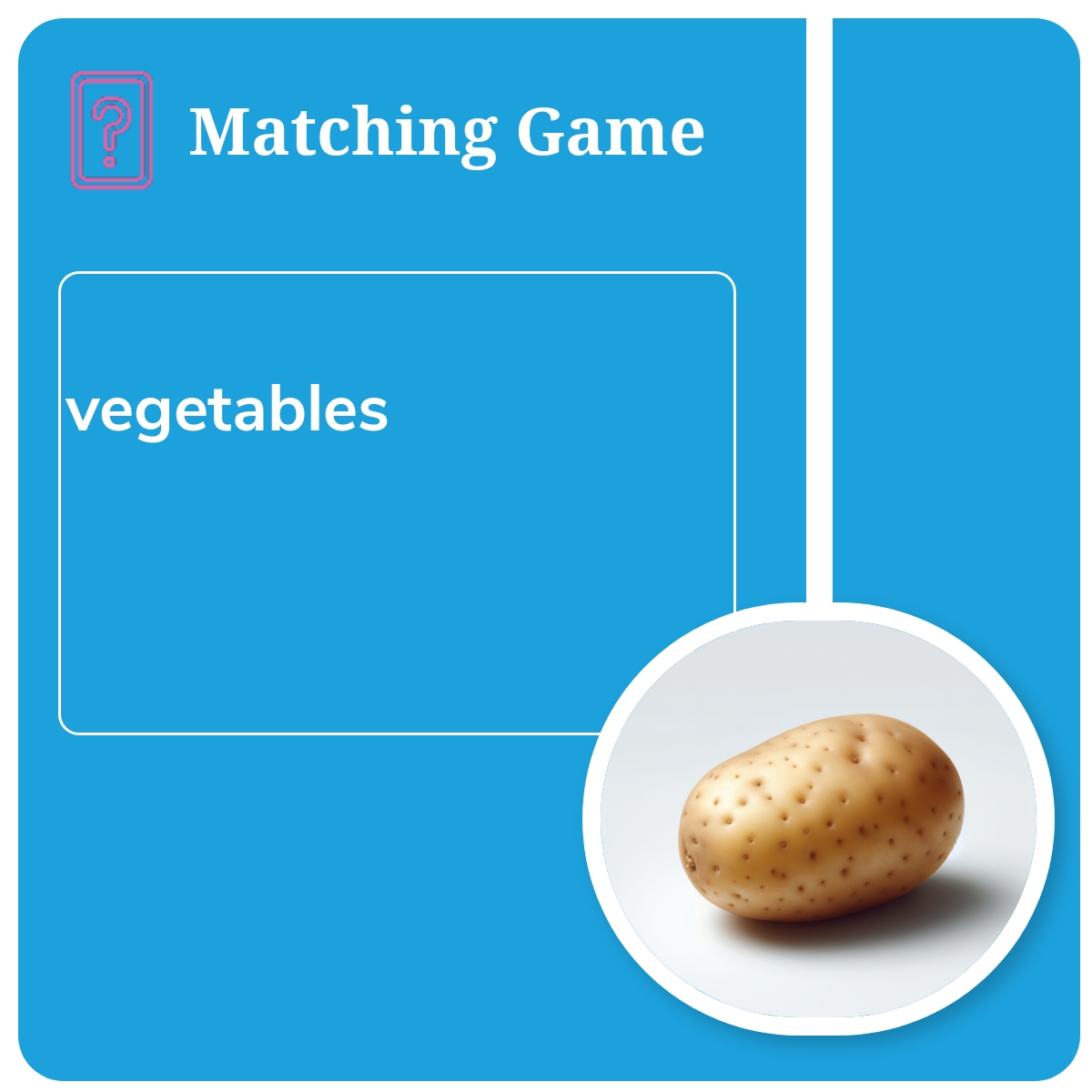 Matching Pictures to Definitions: vegetables