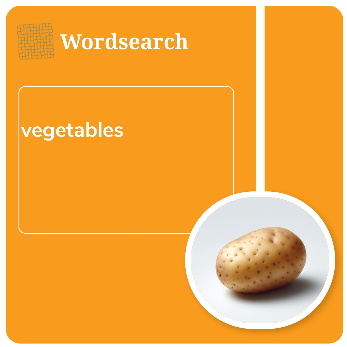 Wordsearch: vegetables