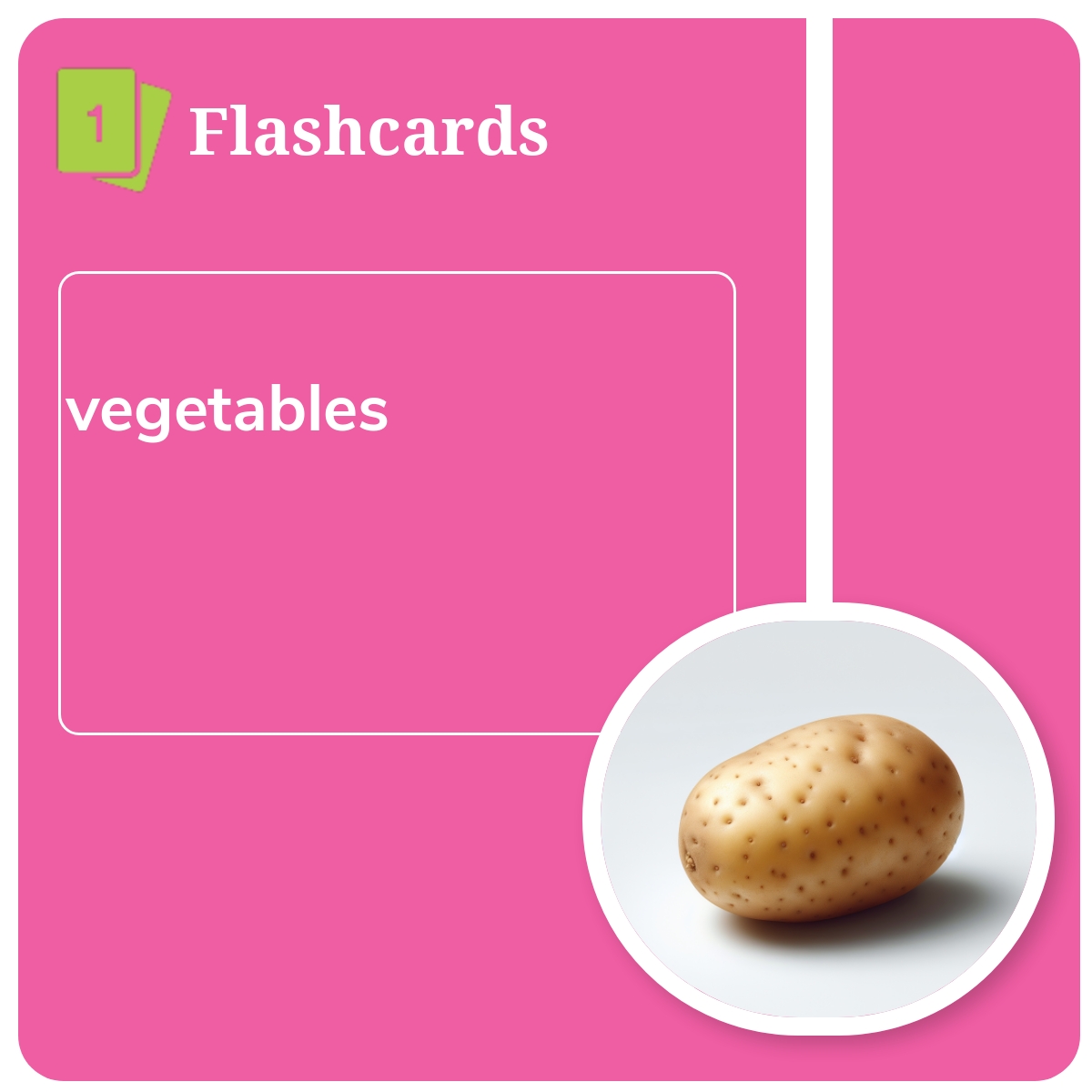 Flashcards 5 x 4: vegetables