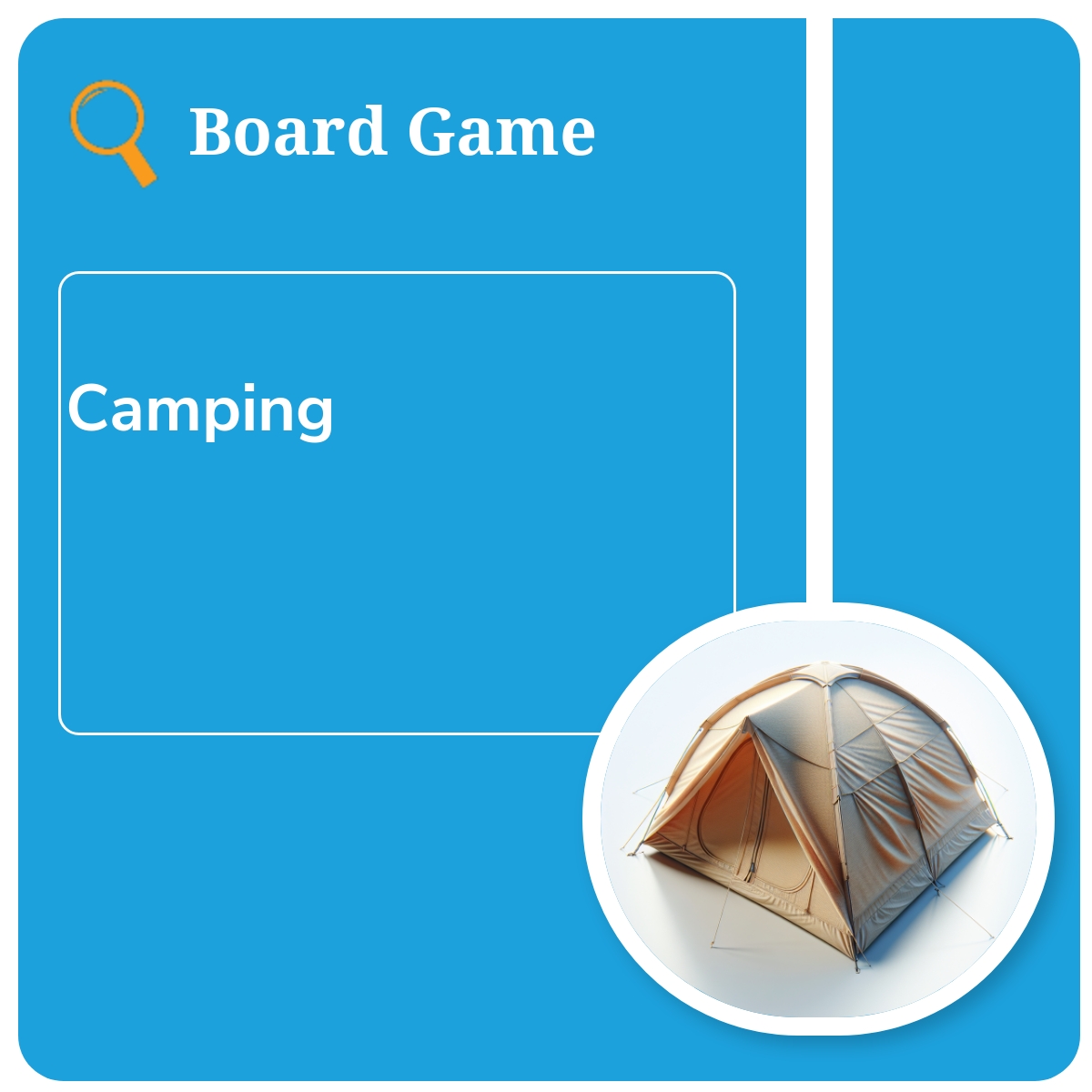 Word Venturer Board Game: Camping