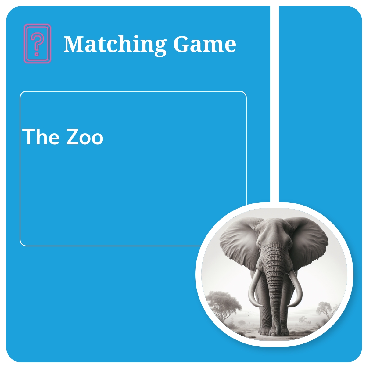 Matching Words to Pictures (Irish): The Zoo