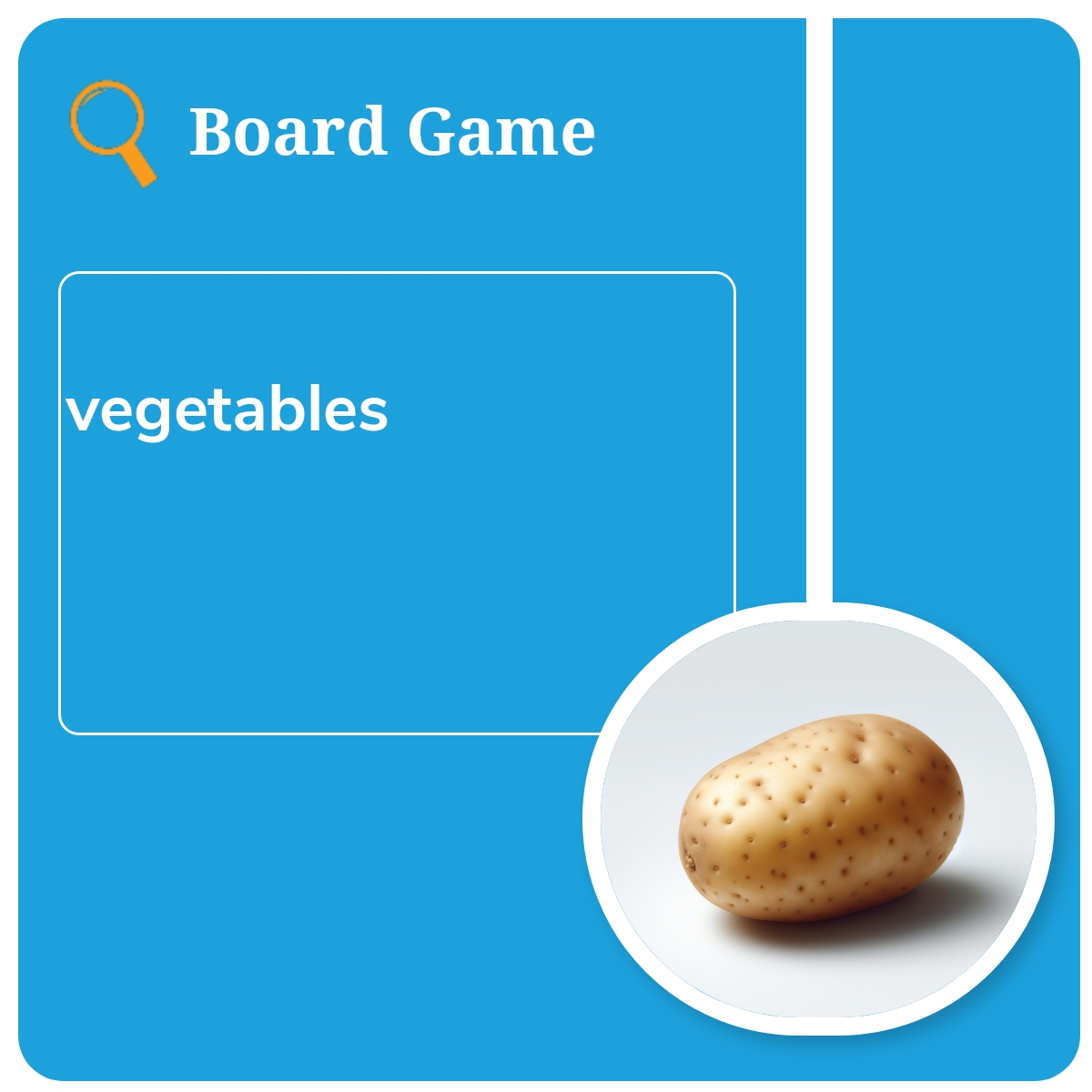Word Venturer Board Game: vegetables