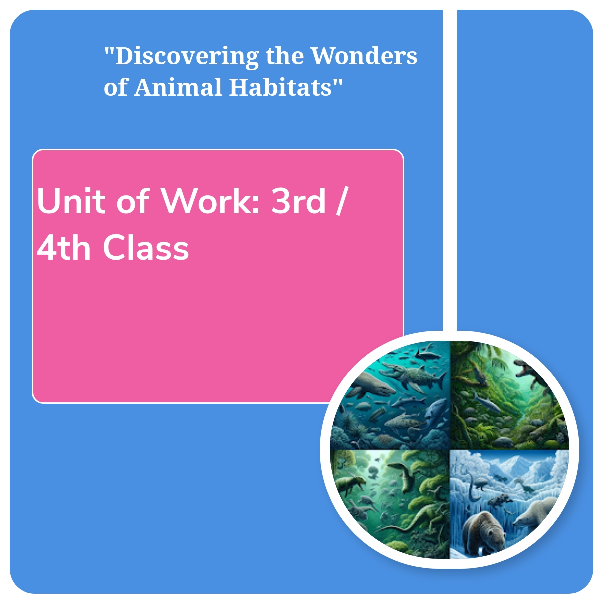 Unit of Work (3rd / 4th Class): "Discovering the Wonders of Animal Habitats"