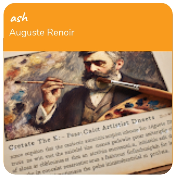 AI Art: ash based on Auguste Renoir