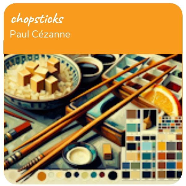 AI Art: chopsticks based on Paul Cézanne
