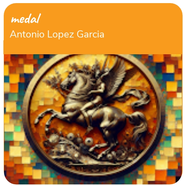 AI Art: medal based on Antonio Lopez Garcia