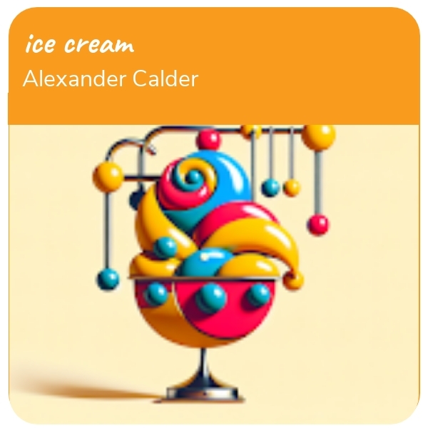 AI Art: ice cream based on Alexander Calder